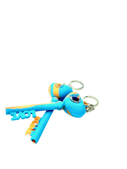 ABC Co - Heart Keychain Pipe - Blue/Orange