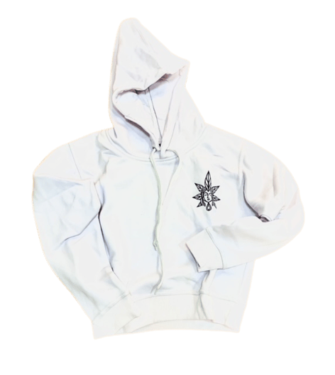 Crop Top Hoodie - white (medium)