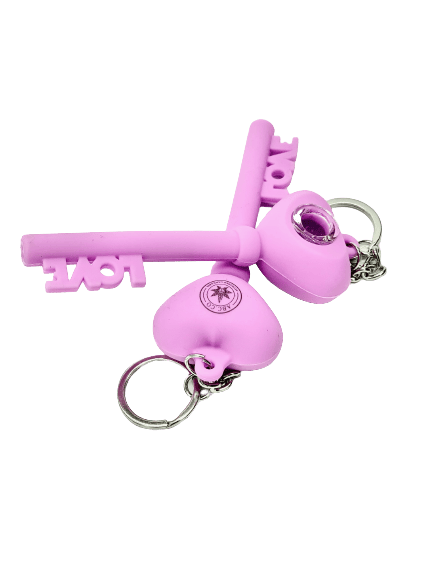 ABC Co - Heart Keychain Pipe - Purple