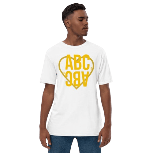 ABC Co - "Heart" Graphic Tee - White, Small