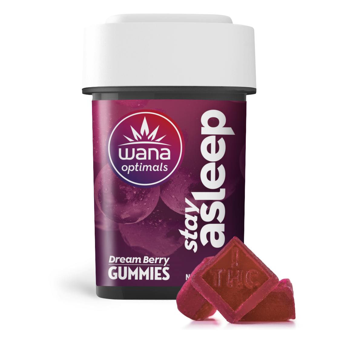 Stay Asleep Dream Berry (I) - (2:4:1:1 THC:CBD:CBG:CBN) 100mg Gummies - Wana