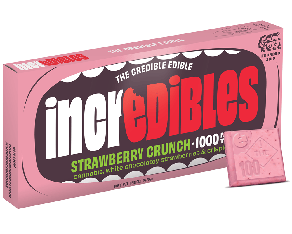 Strawberry Crunch (H) - 1000mg Chocolate Bar - Incredibles