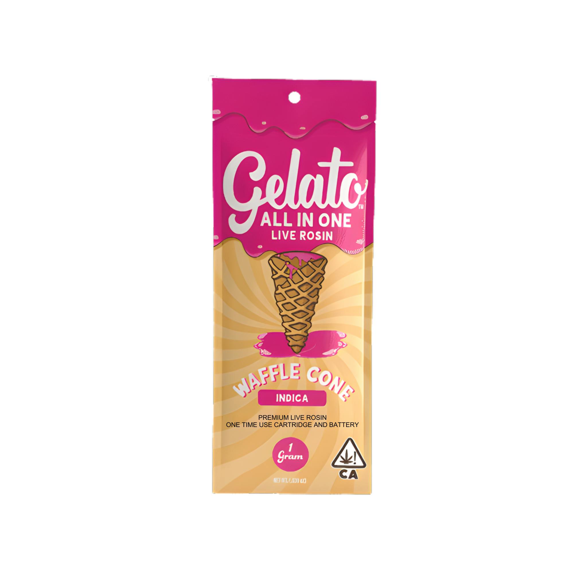 Gelato | AIO Vape | 1g | Live Rosin | Waffle Cone