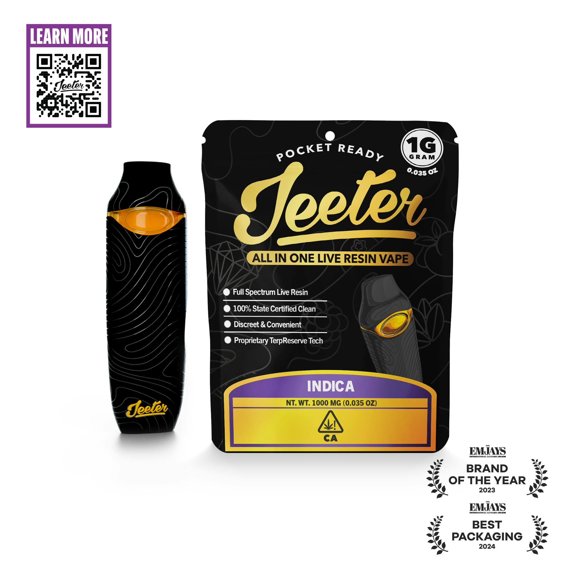 Jeeter | AIO Vape | 1g | Live Resin | Master Kush
