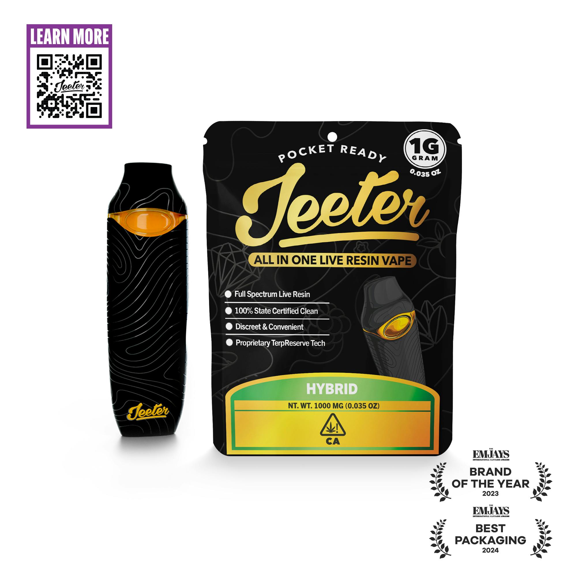Jeeter | AIO Vape | 1g | Live Resin | Pineapple Jack