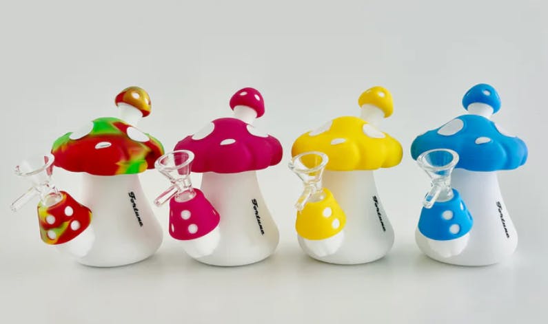 Mushroom Silicone Bong 5inch