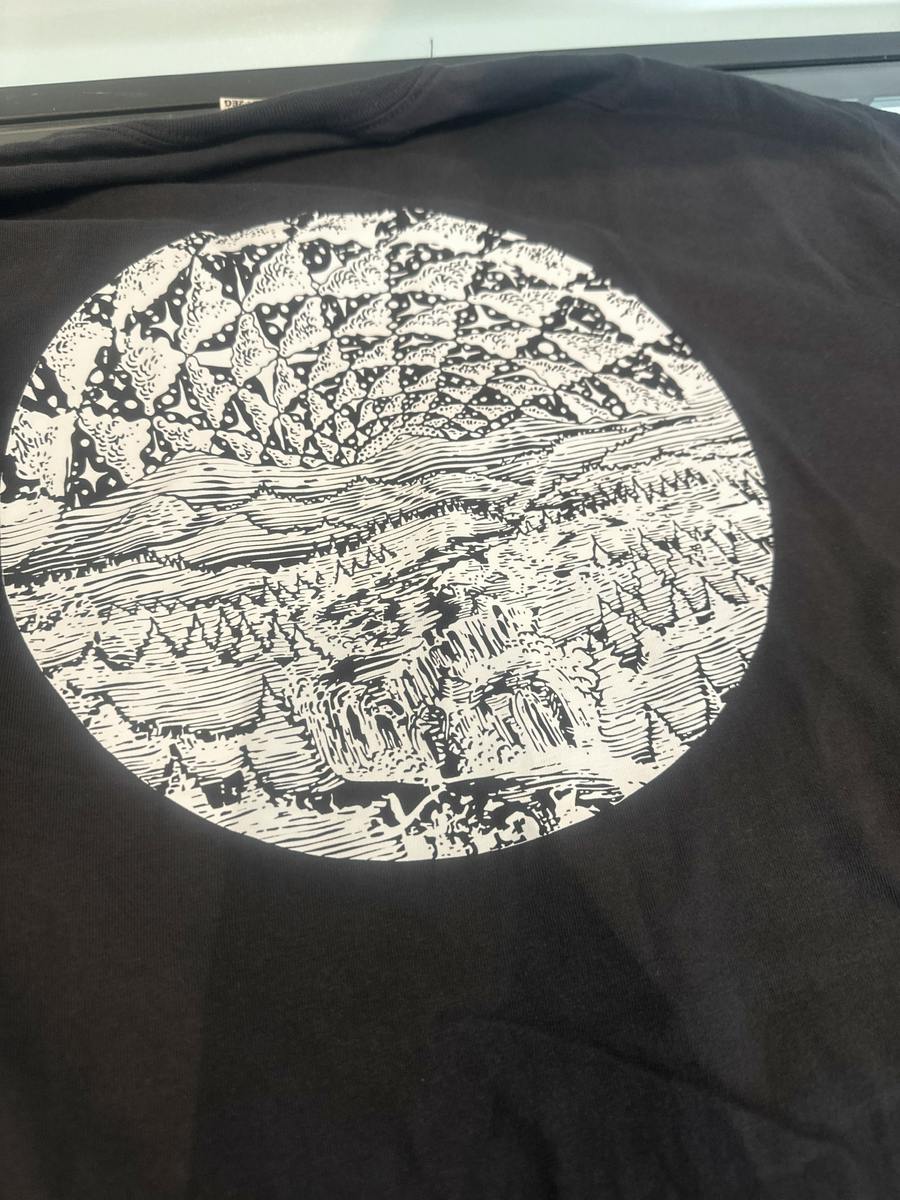 Helios Black (with white back) Tee