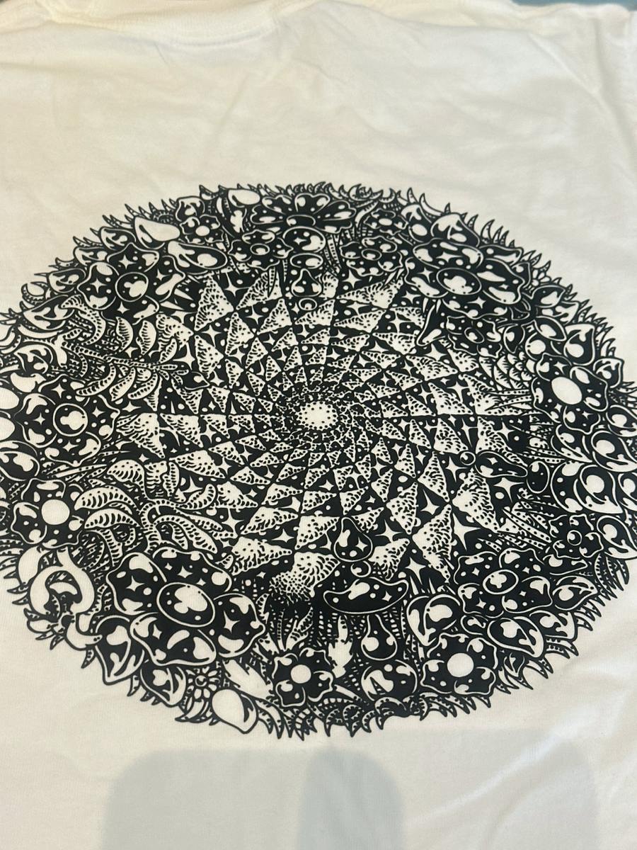 Helios White (with black back) Tee