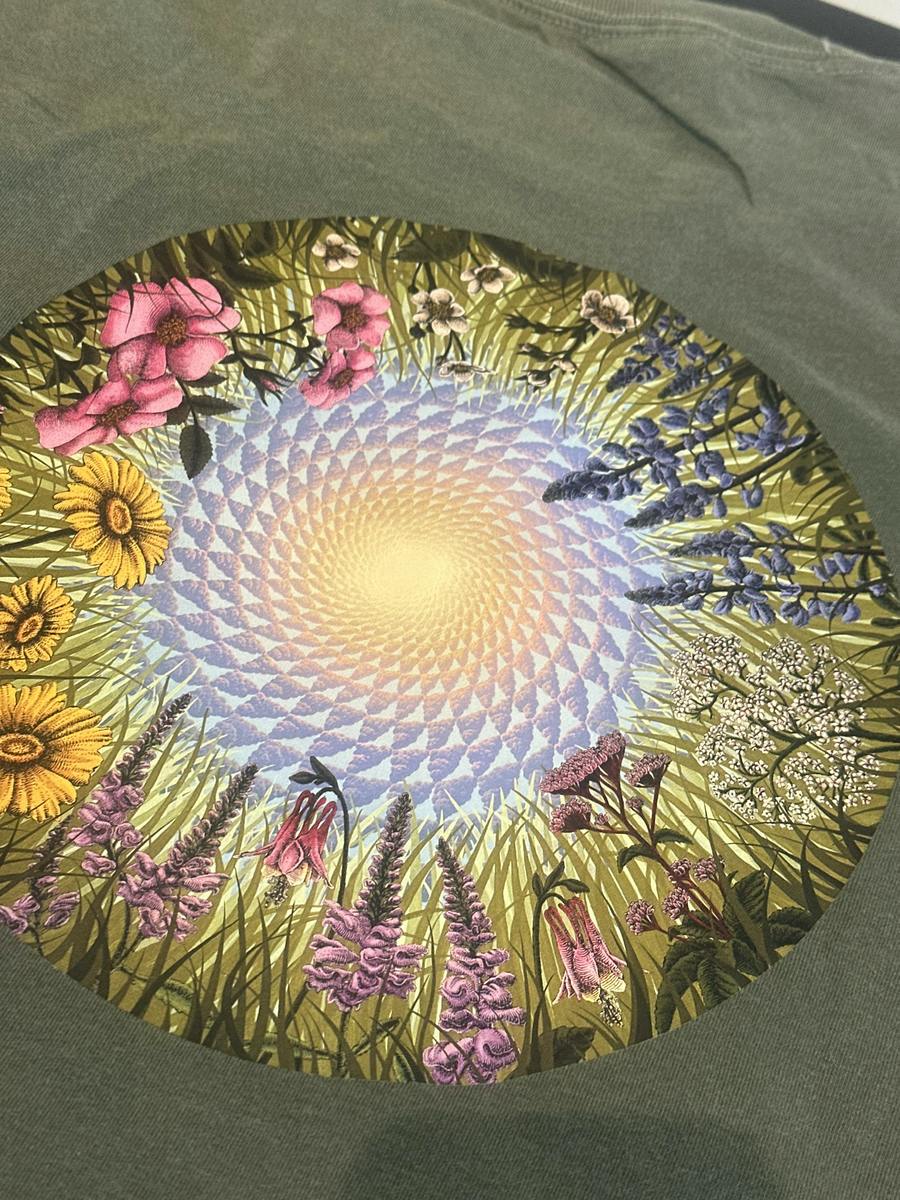 Helios Green With Flowers Tee
