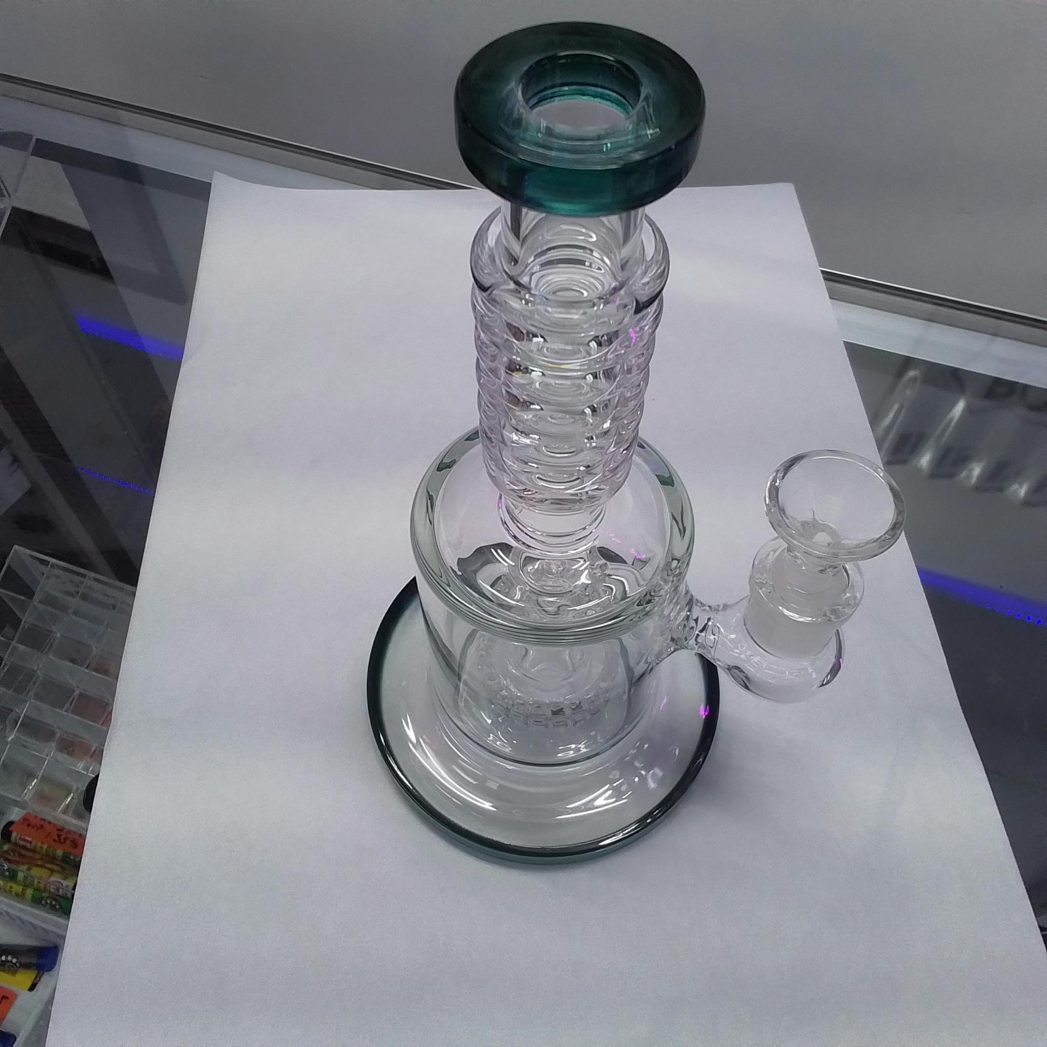 Dab Rig -Green Recycler Glass 9"