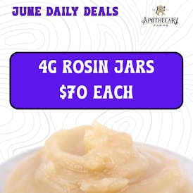 *JUNE STEALS: 4g Live Hash Rosin (SHO) Jars - $70