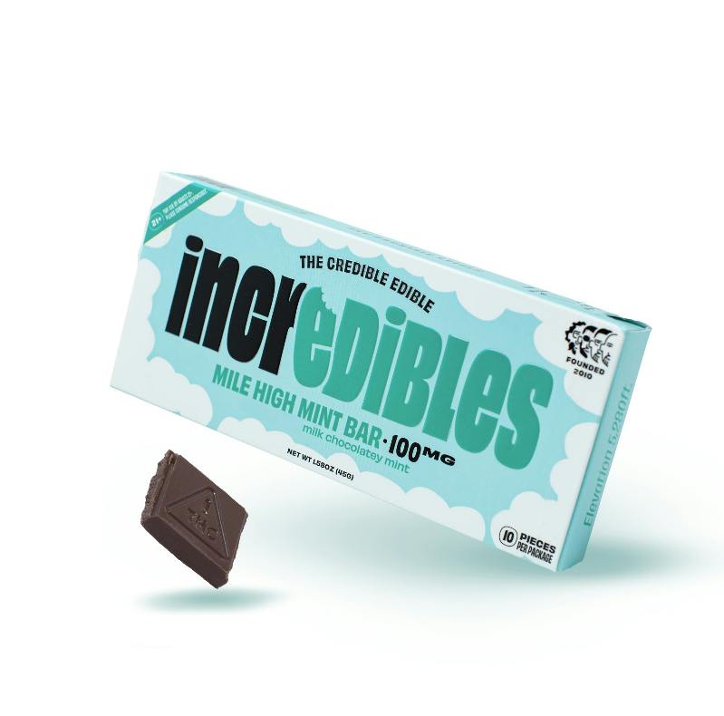 incredibles Mile High 10pc Bar 45g nwt. 100mg THC MIL134R24426090B