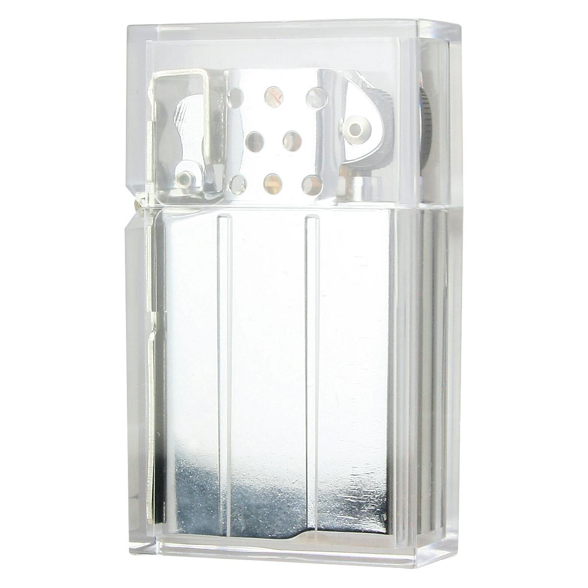 Tsubota Pearl Clear Hard Edge Petrol Lighter