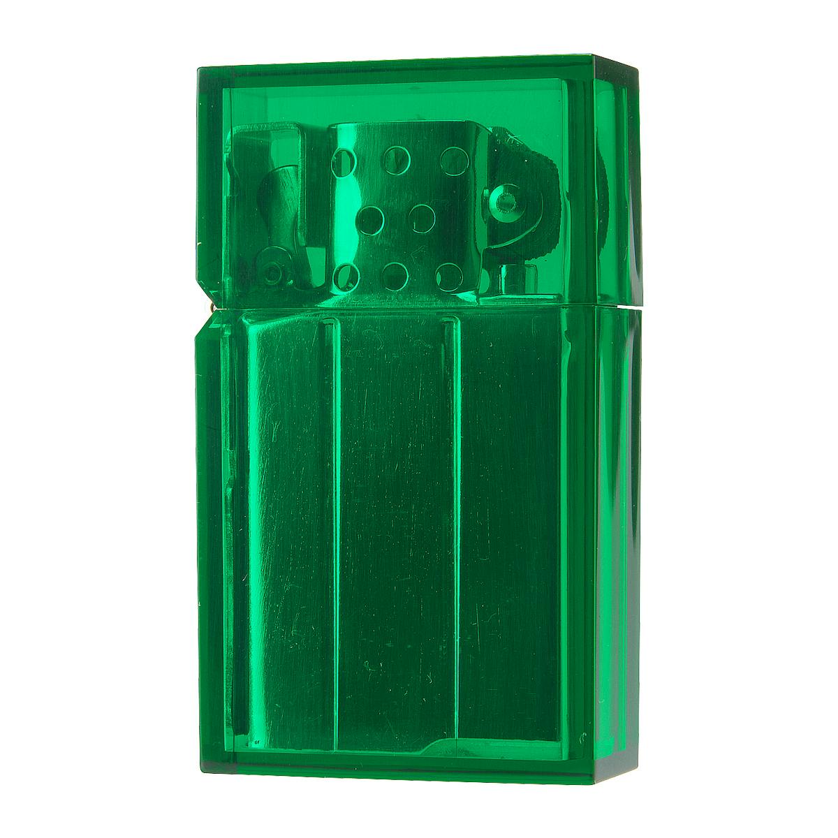 Tsubota Pearl Green Hard Edge Petrol Lighter