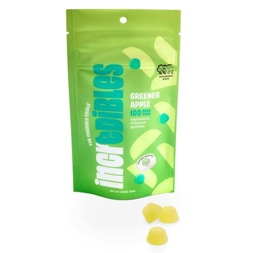 Incredibles Greener Apple Gummies 100mg (10ct)
