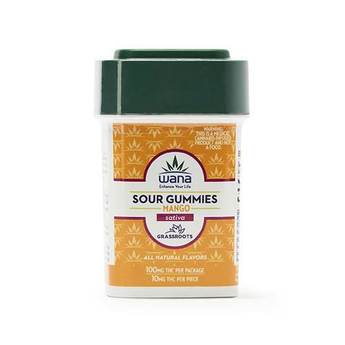 Wana Sour Gummies: Mango Sativa
