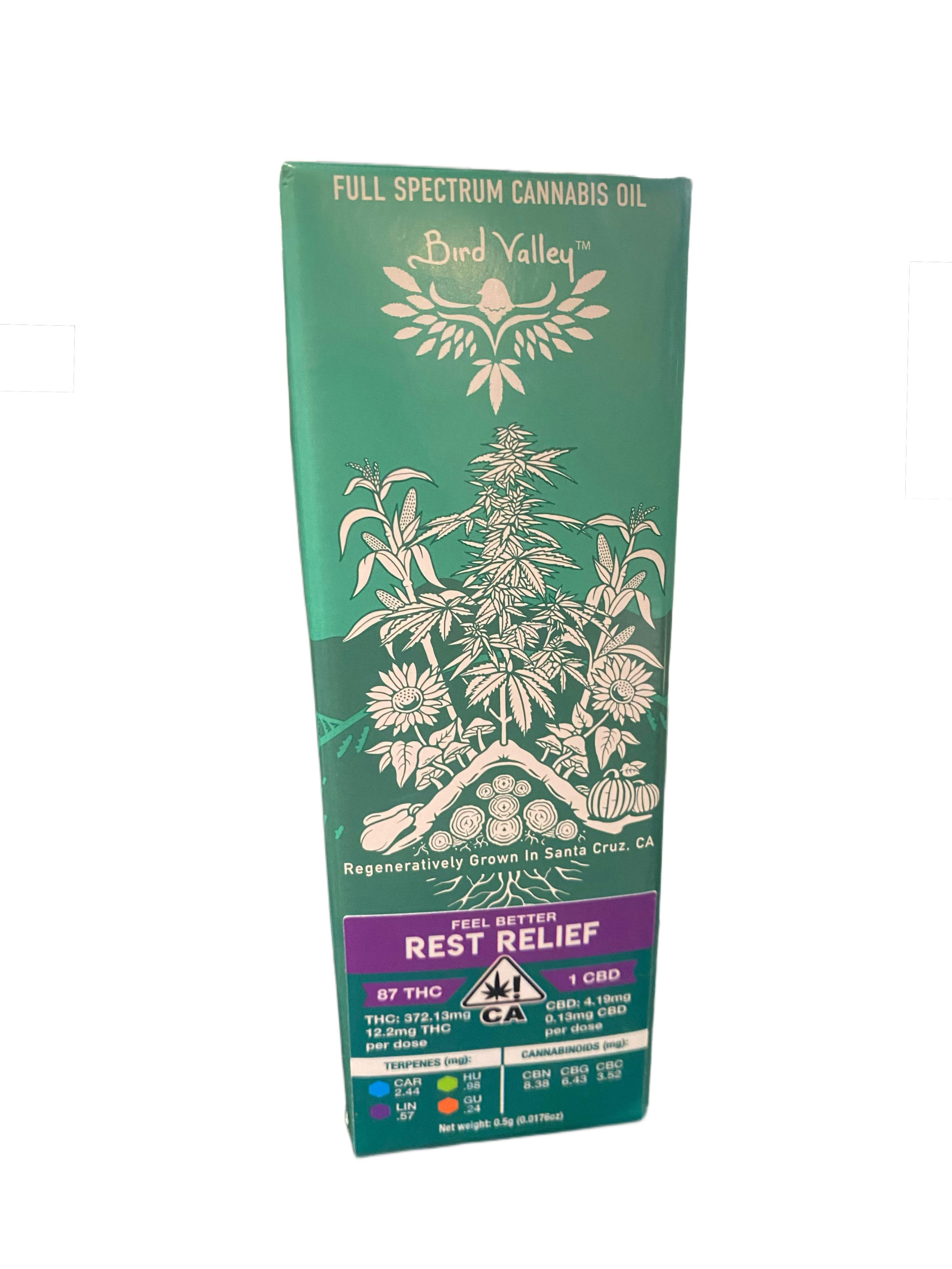 REST RELIEF FSO: REST RELIEF FSO 1 CBD: 87 THC 0.5G
