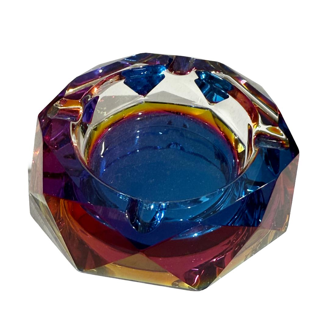 4 Faceted Octagon Iridized Assorted Colors