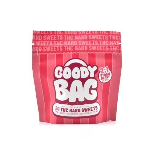 Goody Bag 2:1 Strawberry Hard Sweets 100mg (20ct)