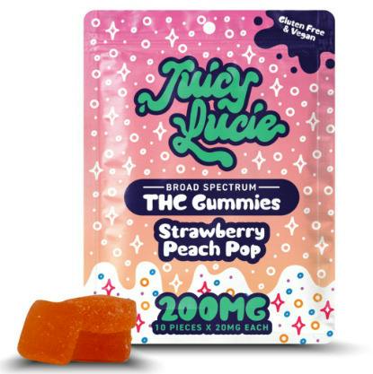 Juicy Lucie - Strawberry Peach Pop - 200mg Gummies (10x20mg)