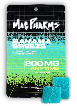 Mac Pharms - Bahama Breeze - 200mg Gummies (5x40mg) at Nirvana Cannabis - Coldwater