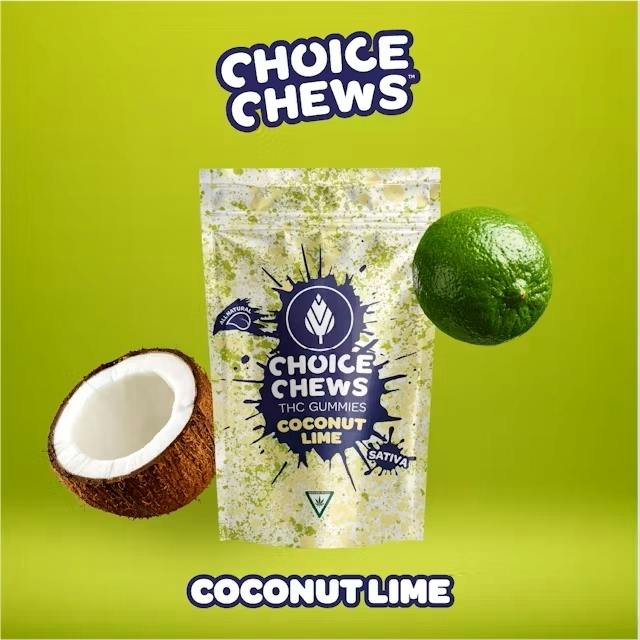 Choice Chews 200mg Gummies Coconut Lime