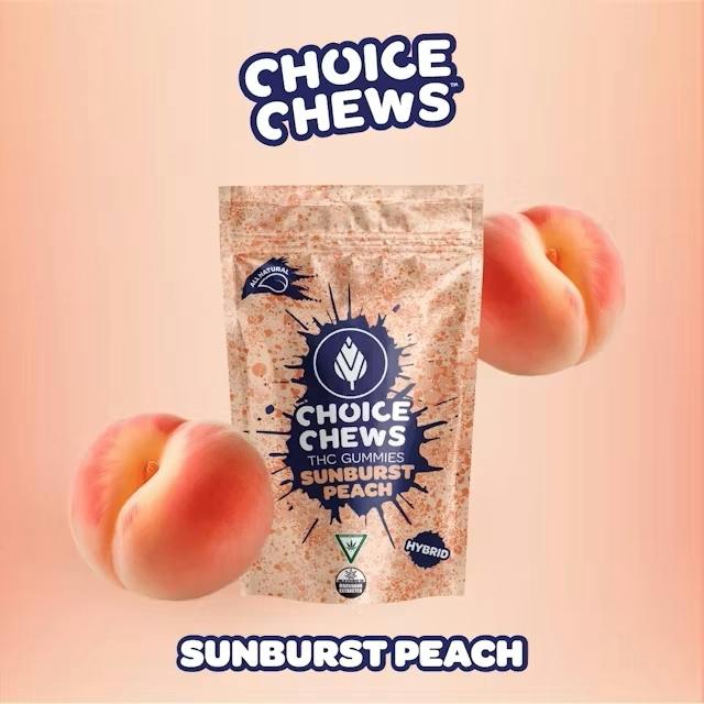 Choice Chews 200mg Gummies Sunburst Peach