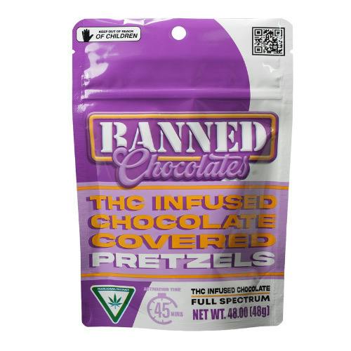 Banned 200mg Chocolate Covered Pretzels