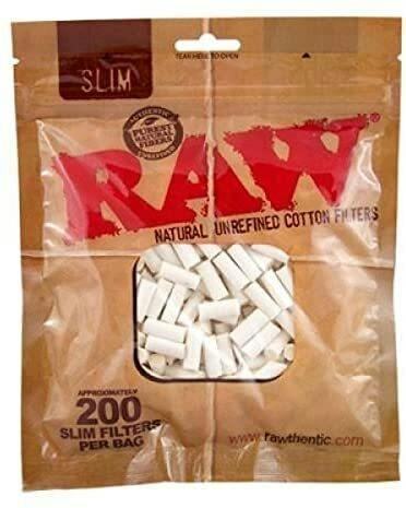 Raw Slim Cotton Filters - 6mm - 120 Pack