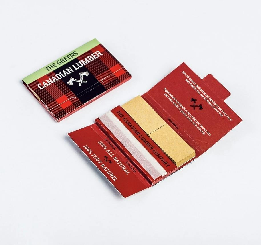 Canadian Lumber The Greens 1 1/4 Hemp Rolling Paper w/ Filters