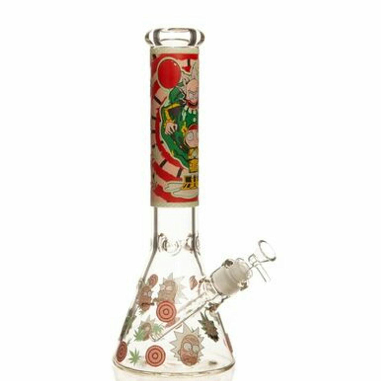 Trippy Scientist Glow In The Dark 14" Glass Beaker Bong