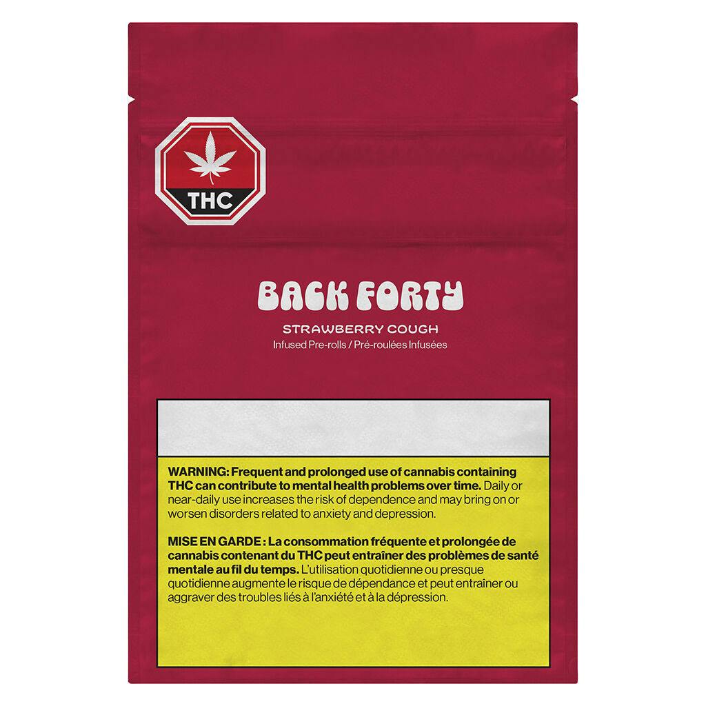 Back Forty - Strawberry Cough Infused Pre-Roll - Sativa - 3x0.5g