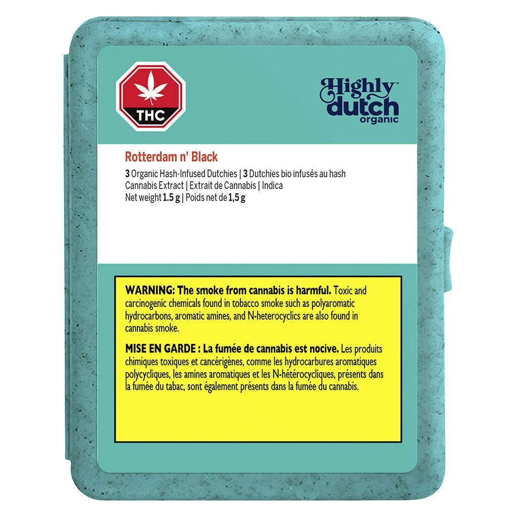 Highly Dutch Organic - Rotterdam n' Black Infused Pre-Rolls - Indica - 3x0.5g