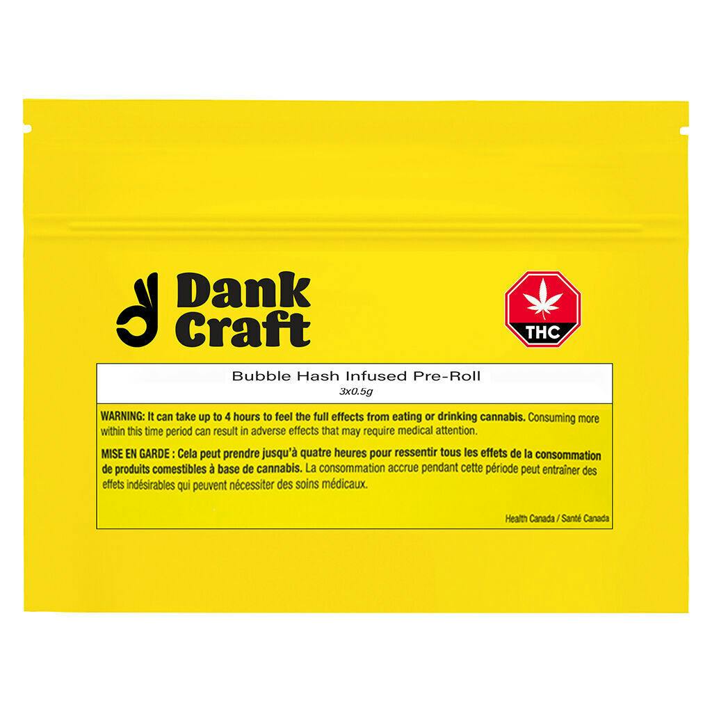 Dank Craft - Bubble Hash Infused Pre-Roll - Indica - 3x0.5g