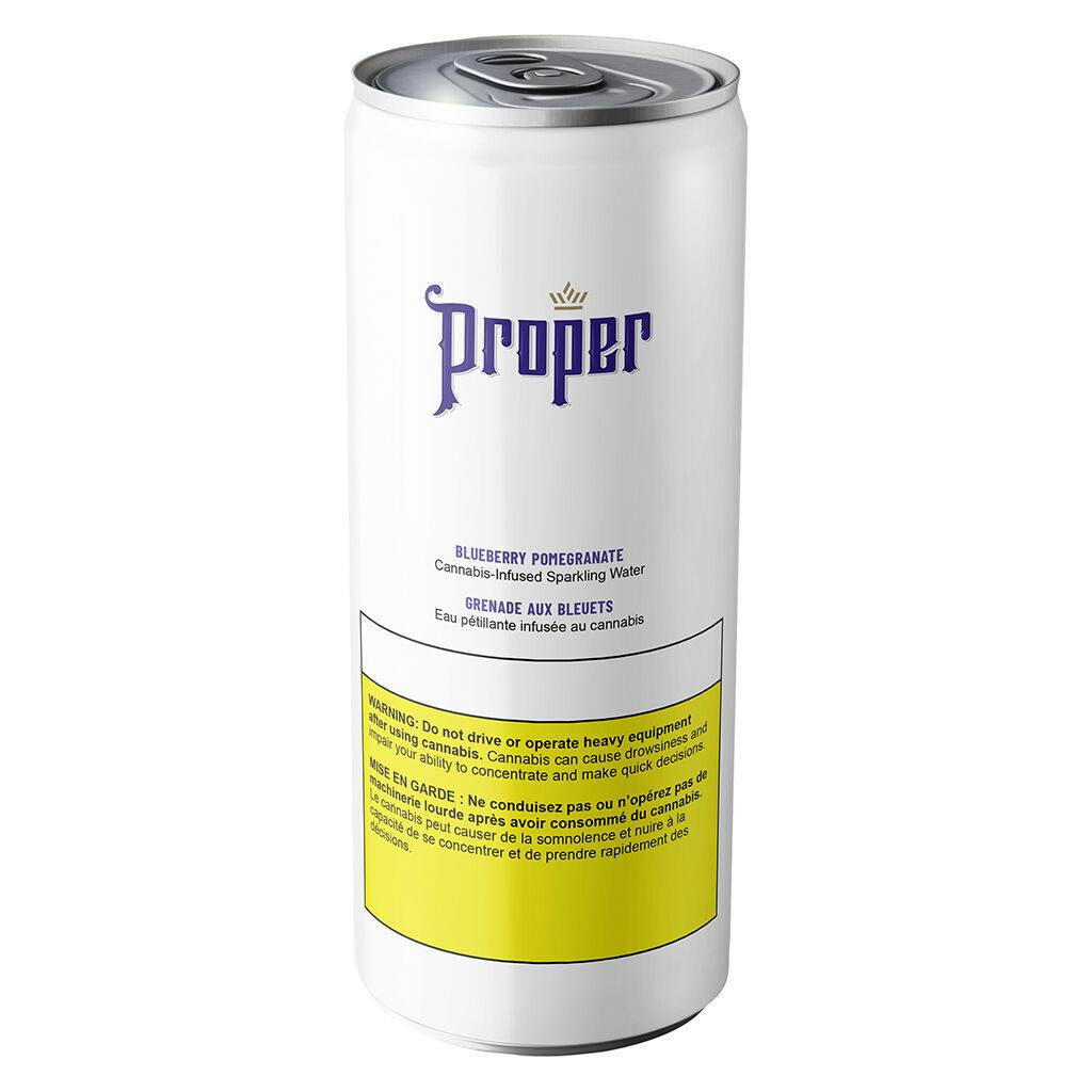 Proper - Blueberry Pomegranate Cannabis Infused Sparkling Water - Hybrid - 355ml