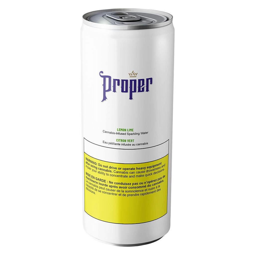 Proper - Lemon Lime Cannabis Infused Sparkling Water - Hybrid - 355ml