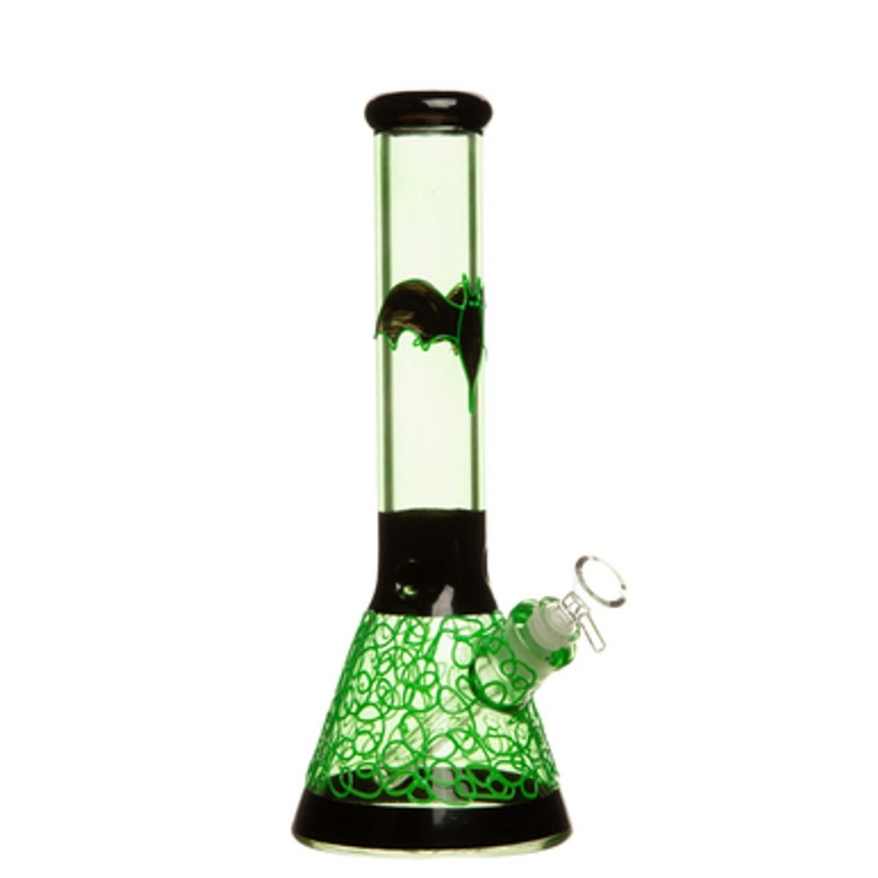 Neon Spooky Glass Bong - 14" 7mm - Green