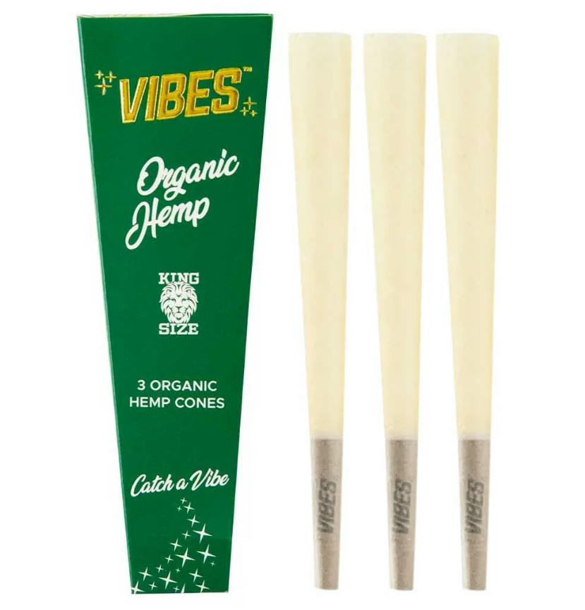 CONES ORGANIC HEMP KING SIZE 3/PK
