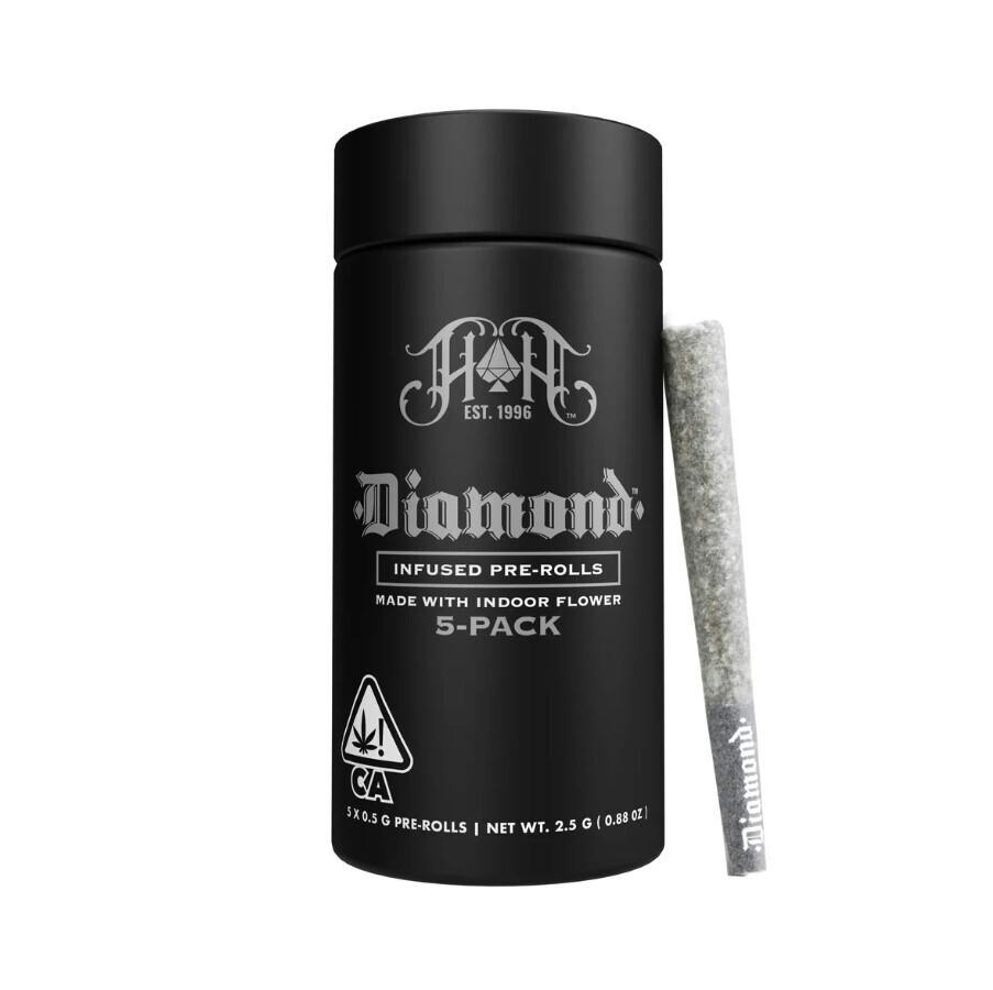 BLOCK BERRY DIAMOND INFUSED PREROLLS 5 PACK 2.5G