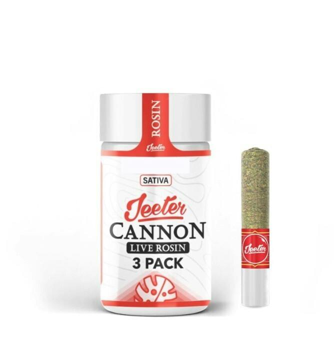 SUPER SILVER HAZE ROSIN INFUSED CANNONS 3 PACK 1.5G