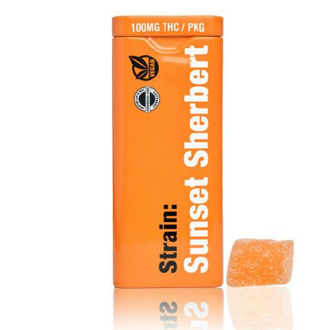 Orange / Sunset Sherbert - Drops - Rosin Gummies - 20 Pack - Edible - 100mg (DOH)