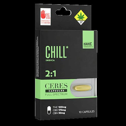 Chill 2:1 Indica Capsules 10-Pack | 300mg (DOH)