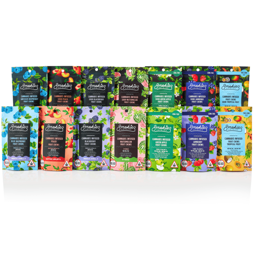 Smokiez Fruit Chews Green Apple Sour 1:1 CBG