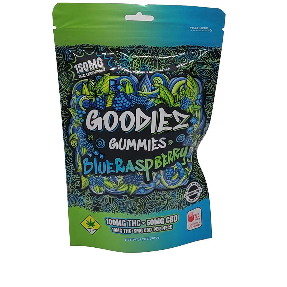Blue Raspberry Goodiez Gummies 2:1 CBN | 150mg (DOH)