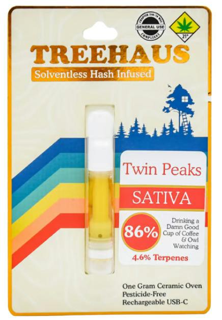 Twin Peaks Hash Rosin Cartridge | 1g (DOH)