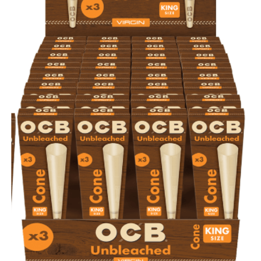 OCB Unbleached (3) Pack King Cone