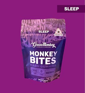 Monkey Bites - 100mg Sleep Hash Gummies - Blackberry