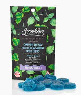 Smokiez - 100mg Indica Gummies - Sour Blue Raspberry