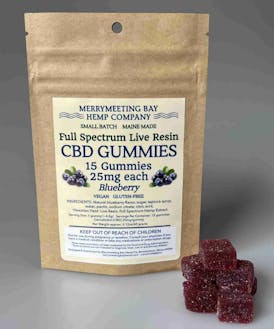 Merrymeeting Bay - 375mg Full Spectrum CBD Gummies Blueberry - Blueberry