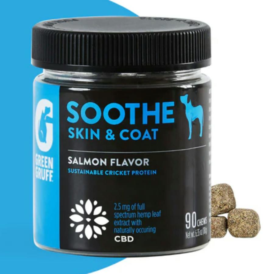 Green Gruff Soothe Skin and Coat Dog Treats 90pk - Salmon